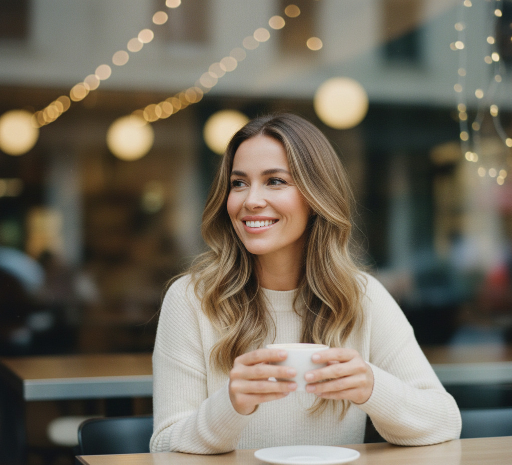 Happy women enjoying coffee